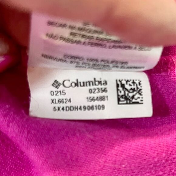 COLUMBIA 1/2 Zip Fleece Pull-Over Long Sleeve Jacket Magenta Women’s Size Large - Picture 5 of 6